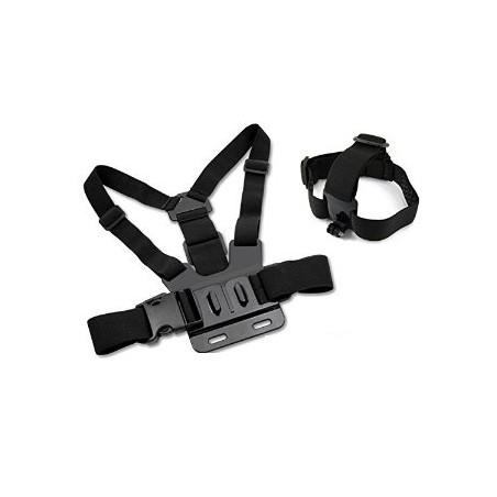 Pack Arnés de cabeza y pecho para Cámara deportiva Gopro o SJ4000 GP-59