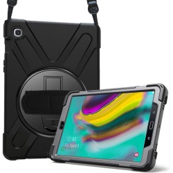 Funda Anticaída para Samsung Galaxy Tab S7 11" (SM-T870/SM-T875),  con Soporte Rotación, Correa de Mano/Hombro, Funda Antichoque