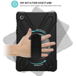 Funda Anticaída para Samsung Galaxy Tab S7 11" (SM-T870/SM-T875),  con Soporte Rotación, Correa de Mano/Hombro, Funda Antichoque