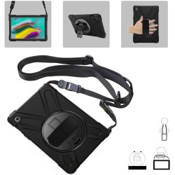 Funda Anticaída para Samsung Galaxy Tab S7 11" (SM-T870/SM-T875),  con Soporte Rotación, Correa de Mano/Hombro, Funda Antichoque