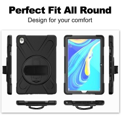 Funda Anticaída para Samsung Galaxy Tab S7 11" (SM-T870/SM-T875),  con Soporte Rotación, Correa de Mano/Hombro, Funda Antichoque