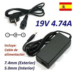 Adaptador de corriente para ordenador portátil HP Pavilion, dispositivo de carga de 19V  4,74A  7,4 x 5,0mm DV3, DV4, DV5, DV6