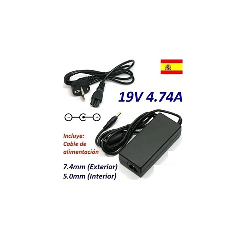 Adaptador de corriente para ordenador portátil HP Pavilion, dispositivo de carga de 19V  4,74A  7,4 x 5,0mm DV3, DV4, DV5, DV6