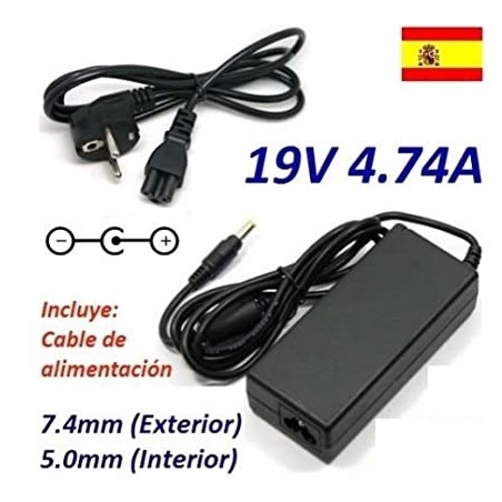 Adaptador de corriente para ordenador portátil HP Pavilion, dispositivo de carga de 19V  4,74A  7,4 x 5,0mm DV3, DV4, DV5, DV6