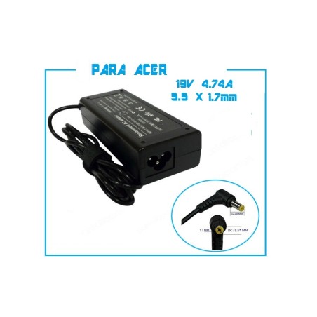 Adaptador de corriente para ordenador portátil ACER  19V 4,74A 5.5 X 1.7mm COMPROBAR COMPATIBILIDAD   KJ71