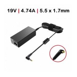 Adaptador de corriente para ordenador portátil ACER  19V 4,74A 5.5 X 1.7mm COMPROBAR COMPATIBILIDAD   KJ71