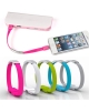 Pulsera unisex de silicona con doble funcion - cable de datos y cargador para Iphone 5 / 6