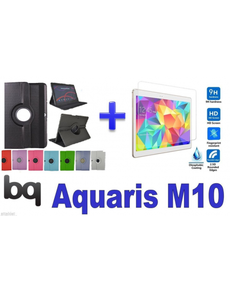 Funda Slim Bq Aquaris M10 10.1" + Cristal Templado