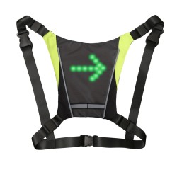 Chaleco de Ciclismo Mochila Reflectante Recargable USB con LED Intermitente