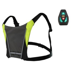 Chaleco de Ciclismo Mochila Reflectante Recargable USB con LED Intermitente