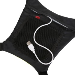 Chaleco de Ciclismo Mochila Reflectante Recargable USB con LED Intermitente