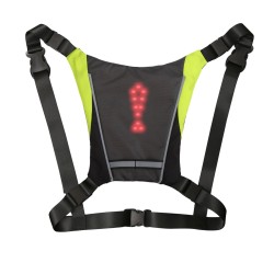 Chaleco de Ciclismo Mochila Reflectante Recargable USB con LED Intermitente