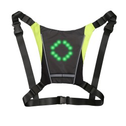 Chaleco de Ciclismo Mochila Reflectante Recargable USB con LED Intermitente