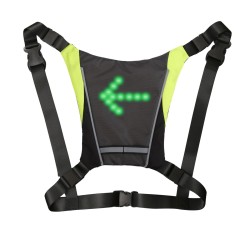 Chaleco de Ciclismo Mochila Reflectante Recargable USB con LED Intermitente