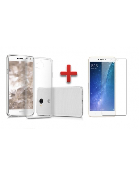 Funda smartphone Huawei P10 Lite Gel Transparente - Carcasa Ultra Fina Silicona TPU + protector cristal templado