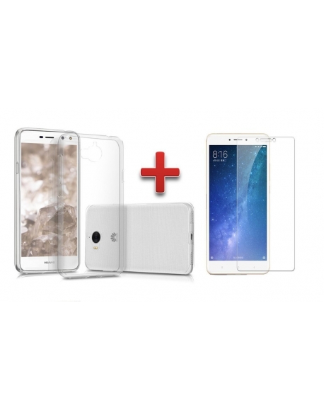 Funda smartphone Huawei P10 Lite Gel Transparente - Carcasa Ultra Fina Silicona TPU + protector cristal templado