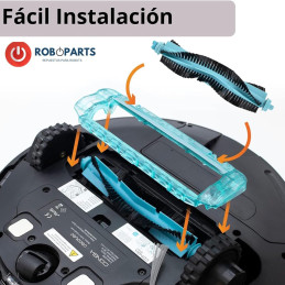 Recambios compatibles con Cecotec Conga 11090 / 11090X. Repuesto para Robots Aspirador. 2 Cepillos centrales