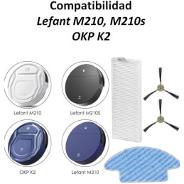 Kit de Accesorios aspiradora Robot para Lefant M210B M210 M210S M214