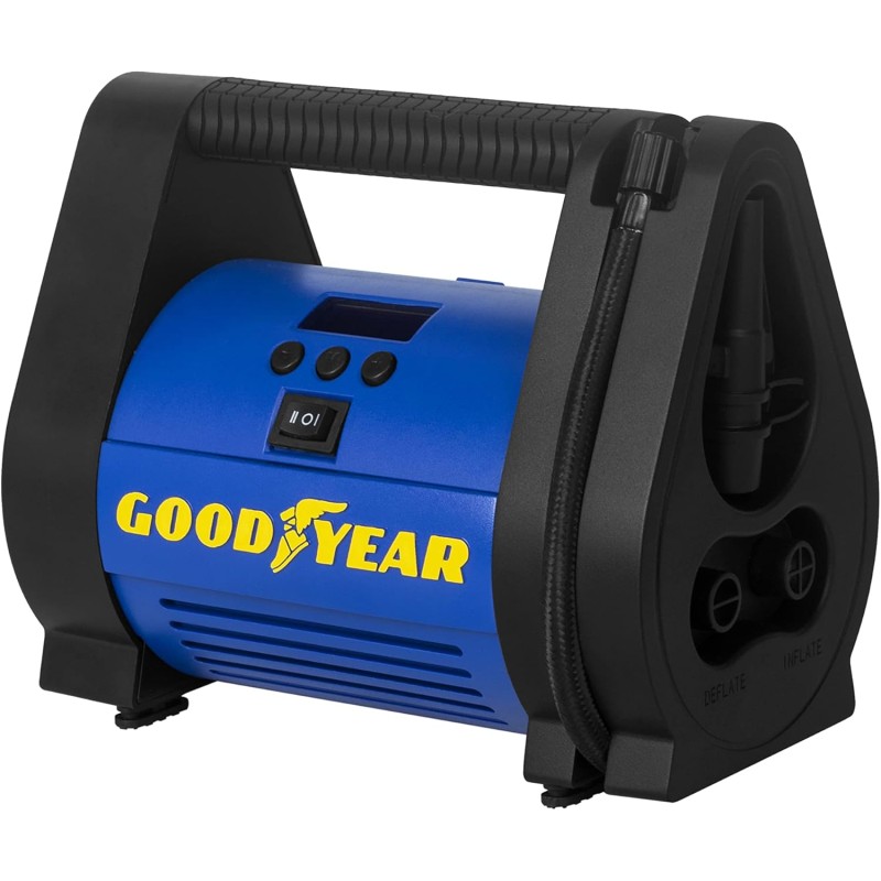 Compresor Inflador Digital 100 PSI / 6.90 Bar con Conector de 12V