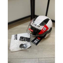 LS2, Casco Moto Jet Airflow Solid White Talla XL