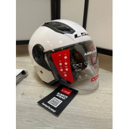 LS2, Casco Moto Jet Airflow Solid White Talla XL