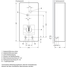 Vaillant Calentador de agua electrónico VED E 18/8