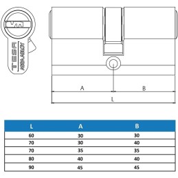 Tesa Assa Abloy, TK154545L Alta Seguridad, TK100