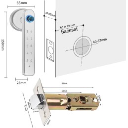 Cerradura Inteligente - Cerradura Eléctrica con Huella Dactilar/Desbloqueo Código/APP/Llave