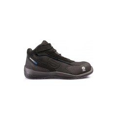 Sparco Bota Adulto Unisex Negro Sintético Motorista Cierre Cordones Caña Baja Unisex-Adultos