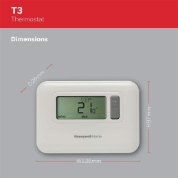 Honeywell Termostato T3 cableado programable 7 días de Honeywell Home