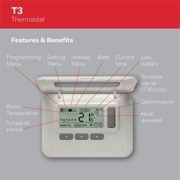 Honeywell Termostato T3 cableado programable 7 días de Honeywell Home