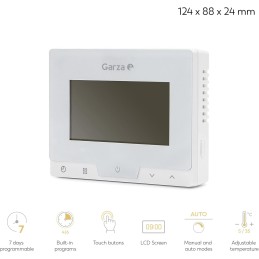 Garza - Termostato Digital Programable de pared, Controlador de temperatura para caldera y calefacción