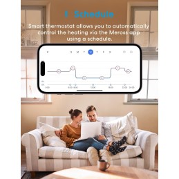 Meross Termostato Inteligente WiFi, Termostato de Calefacción para Caldera