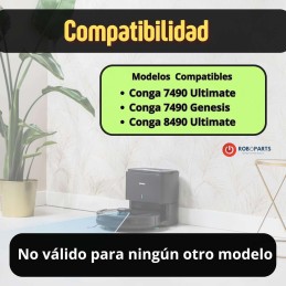 Roboparts® Recambios compatibles con Robot Aspirador Cecotec Conga 7490 Ultimate / 8490 Ultimate