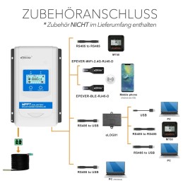 EPEVER MPPT Regulador de carga solar DR3210N 12/24 V
