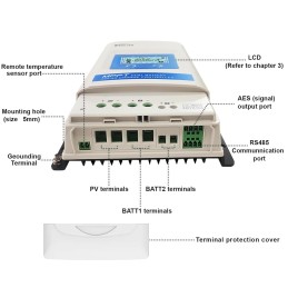 EPEVER MPPT Regulador de carga solar DR3210N 12/24 V