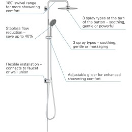 GROHE Vitalio Joy System 260 Quickfix - Sistema de ducha, cromo, ref. 27357002