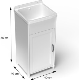 Adventa: Mueble para lavadero de resina de polipropileno, fácil de montar, compacto