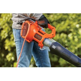 BLACK+DECKER Soplador de Hojas Axial 1.850W, Velocidad de Soplado 225 km/h