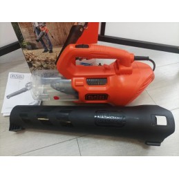 BLACK+DECKER Soplador de Hojas Axial 1.850W, Velocidad de Soplado 225 km/h