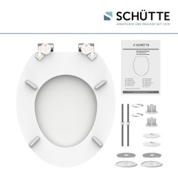 SCHÜTTE - Asiento de inodoro de madera con dispositivo de descenso automático