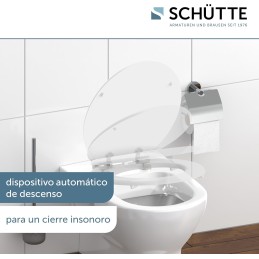 SCHÜTTE - Asiento de inodoro de madera con dispositivo de descenso automático