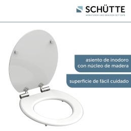 SCHÜTTE - Asiento de inodoro de madera con dispositivo de descenso automático