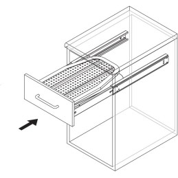 Emuca - Tabla de Planchar Plegable para cajón extraíble