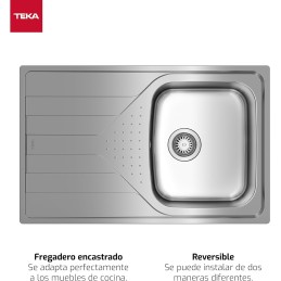 Teka Universe 45cm T-XP 1C 1E Fregadero Encastrado