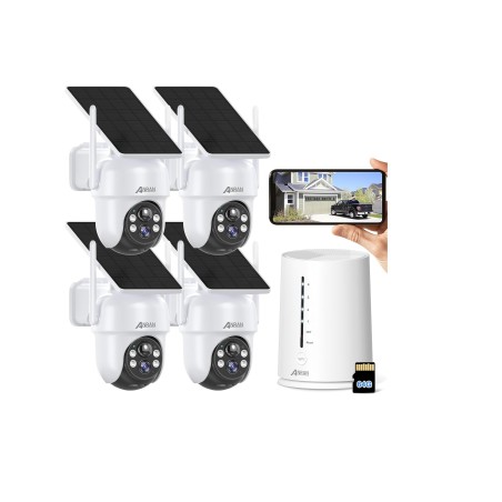 ANRAN 4MP Kit Cámara de Vigilancia WiFi Exterior