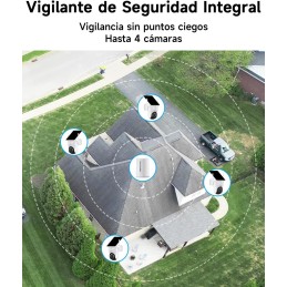 ANRAN 4MP Kit Cámara de Vigilancia WiFi Exterior