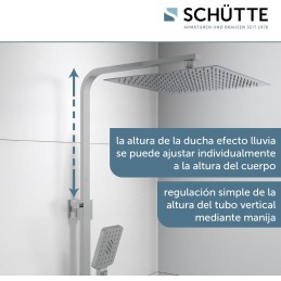 Schütte 60531 Conjunto de Ducha Mural con Mezclador termostático Ocean