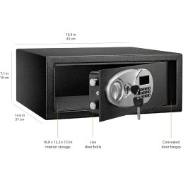 Caja Fuerte de Seguridad de Acero con Teclado Digital 20L