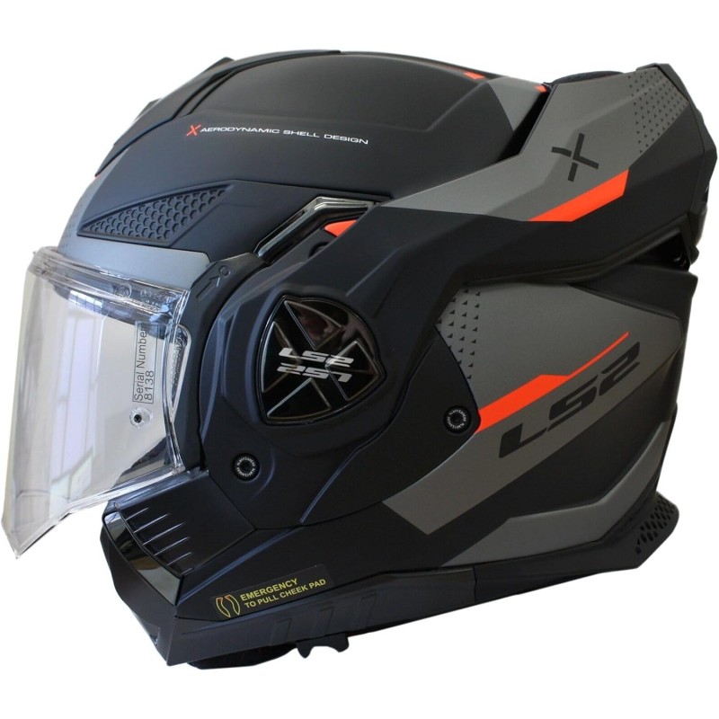 LS2, Casco Moto Modular ADVANT X OBLIVION Matt Black Titanium, L